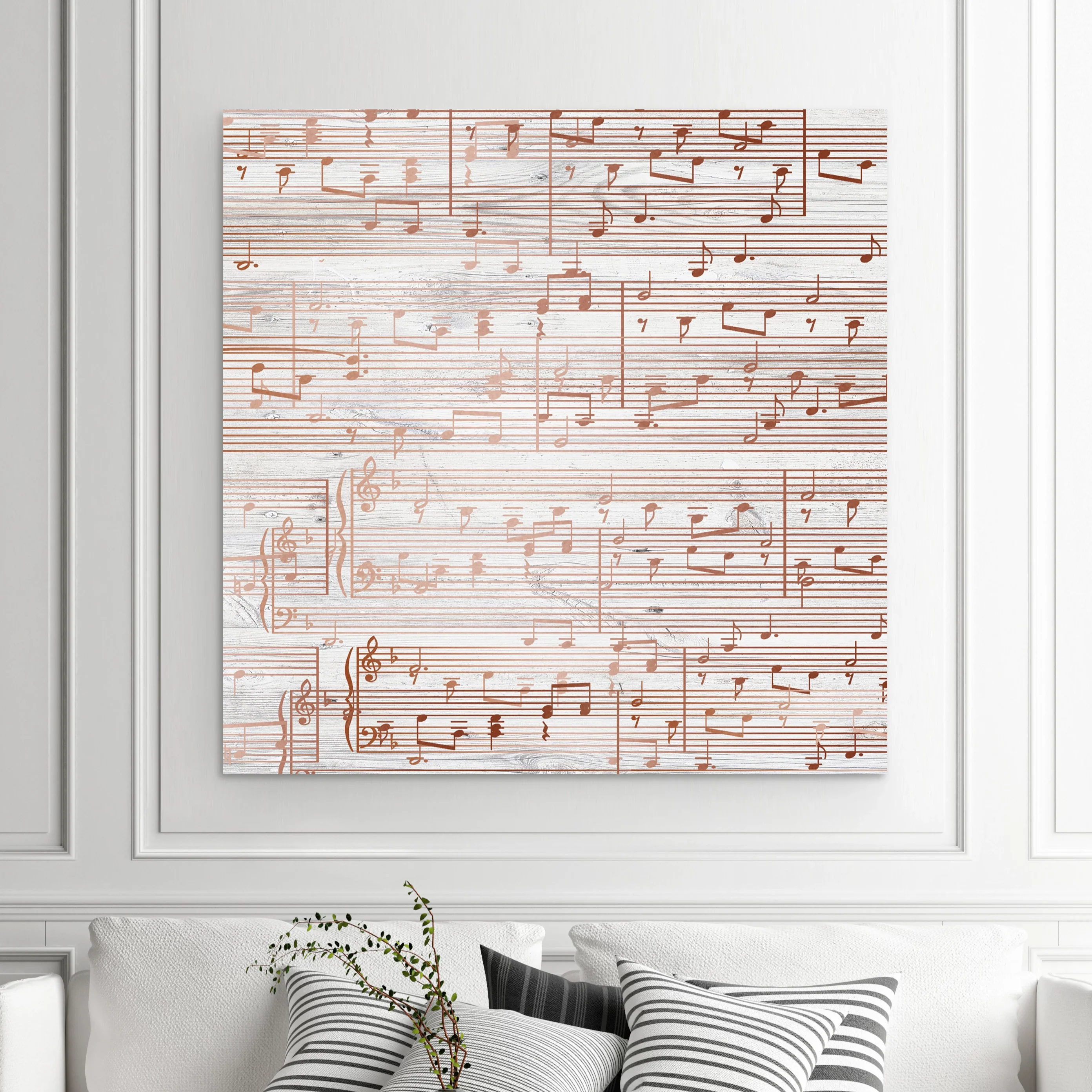 Copper Sheet Music Art - 7th Anniversary Gift
