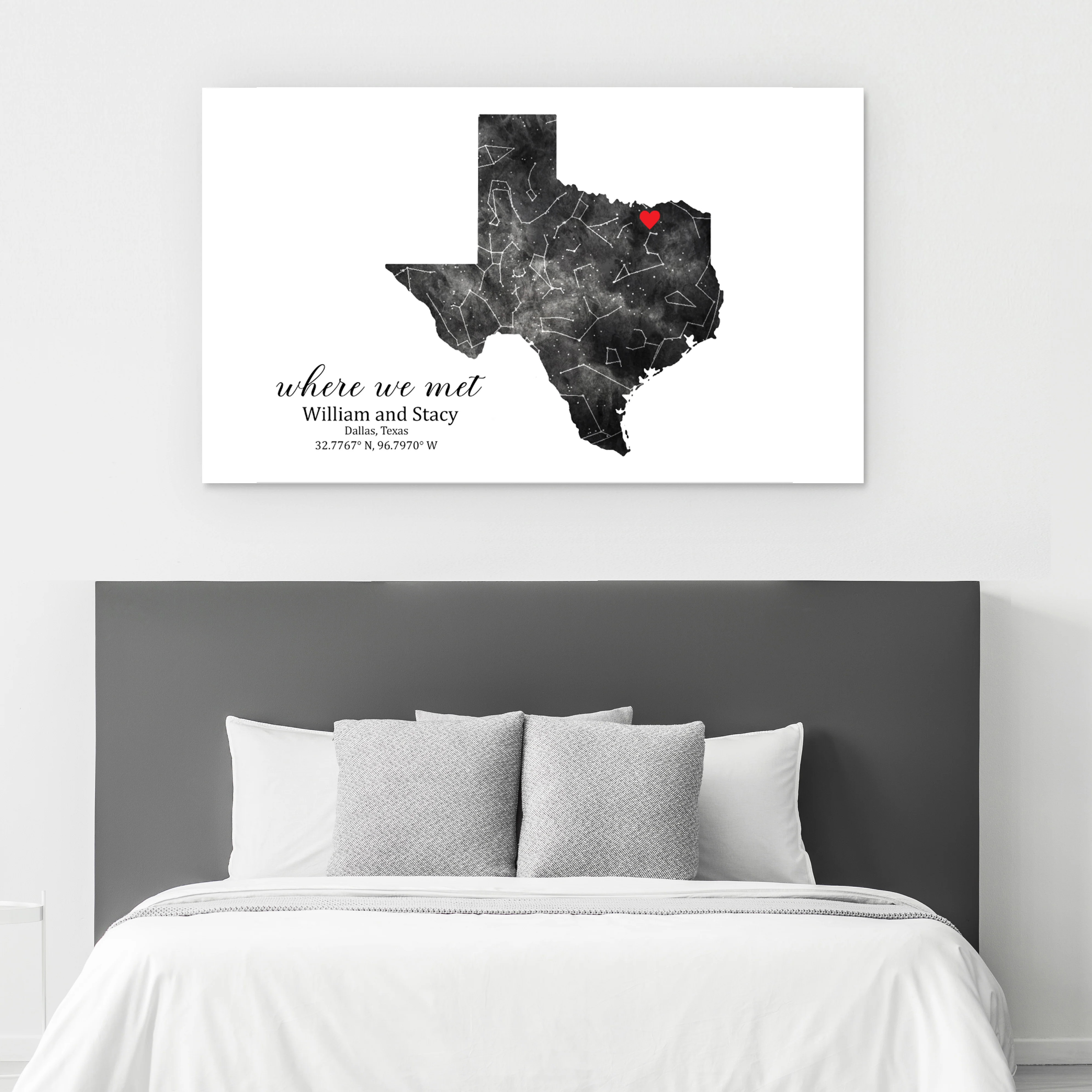 Where We Met - State Custom Star Map