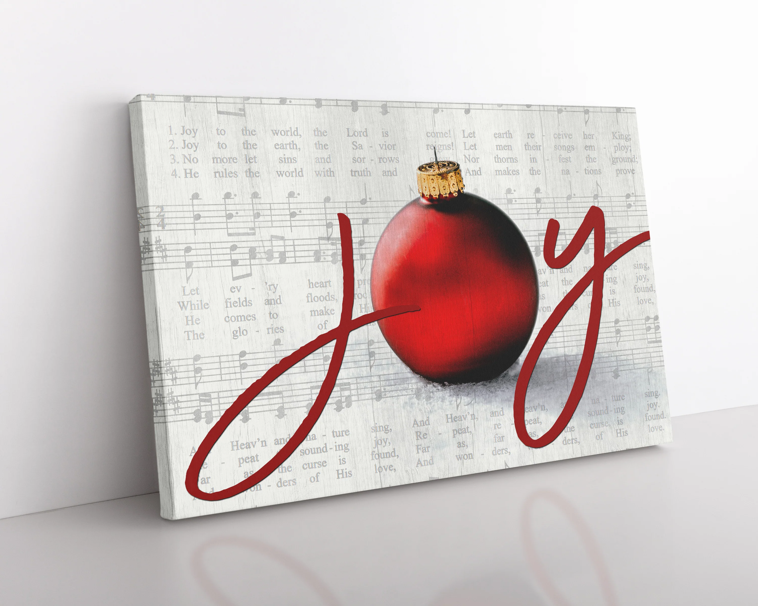 Joy to the World Canvas. Christmas Ornament Joy Sign
