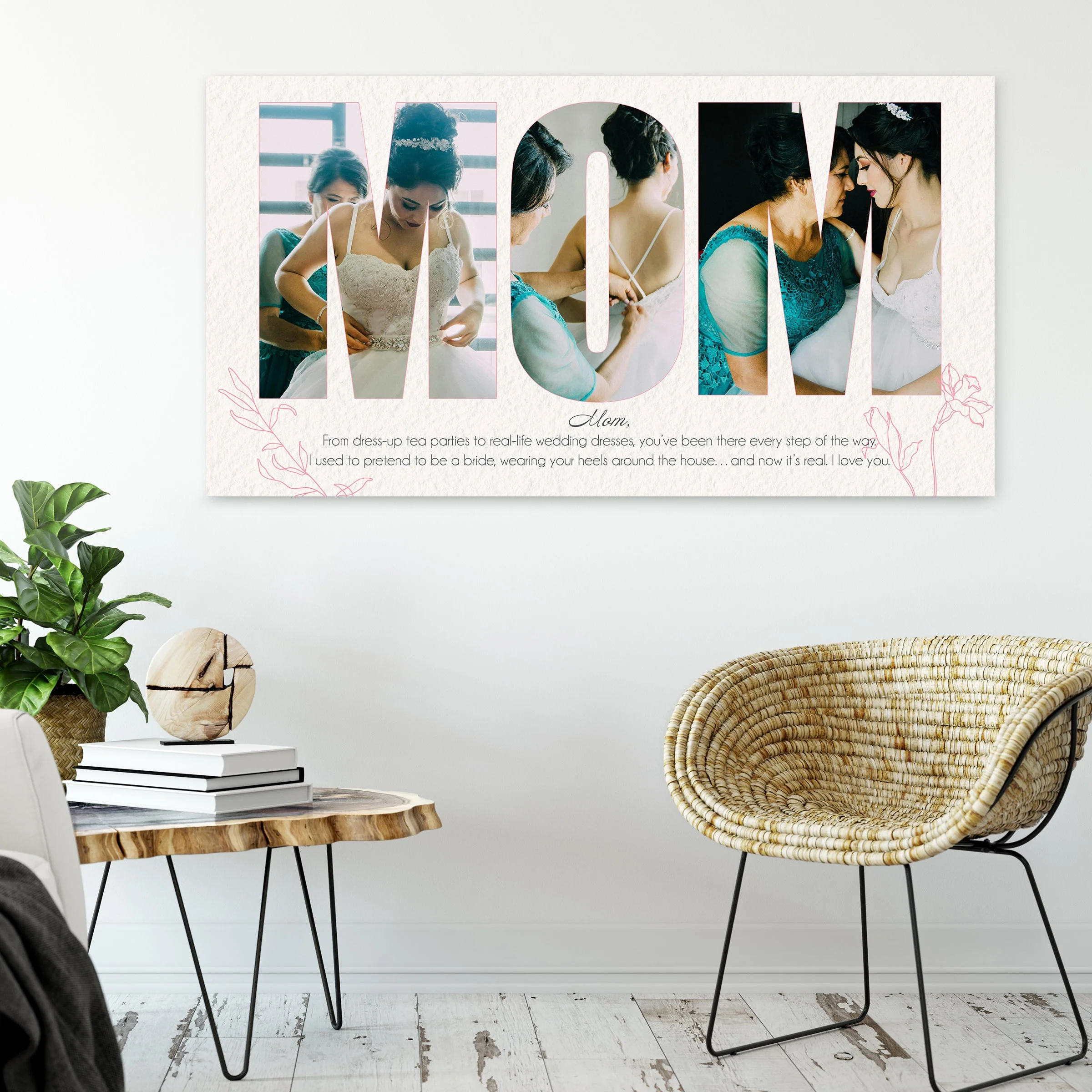 Bride to Mom Photo Canvas