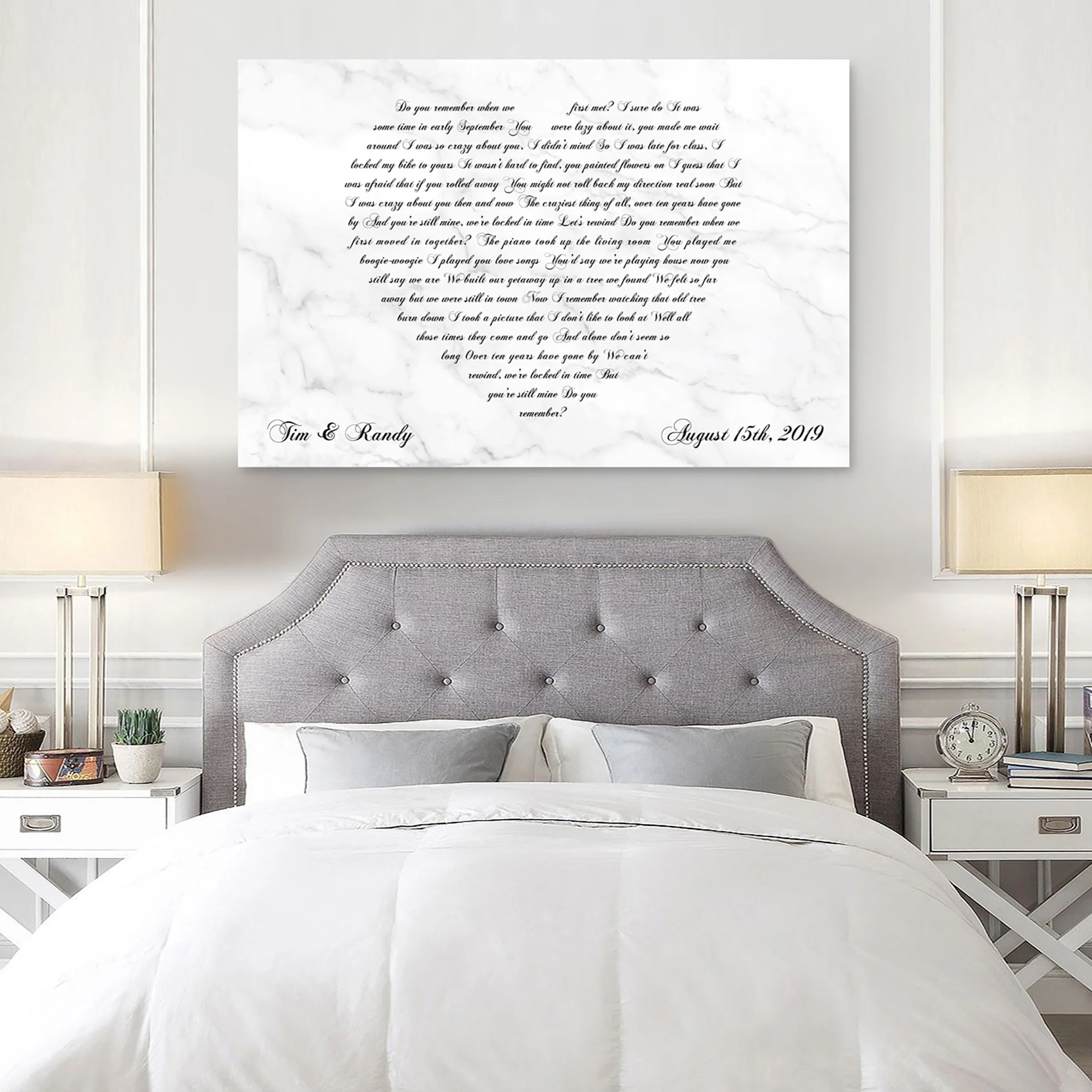 Marble Heart Song Lyrics On Canvas