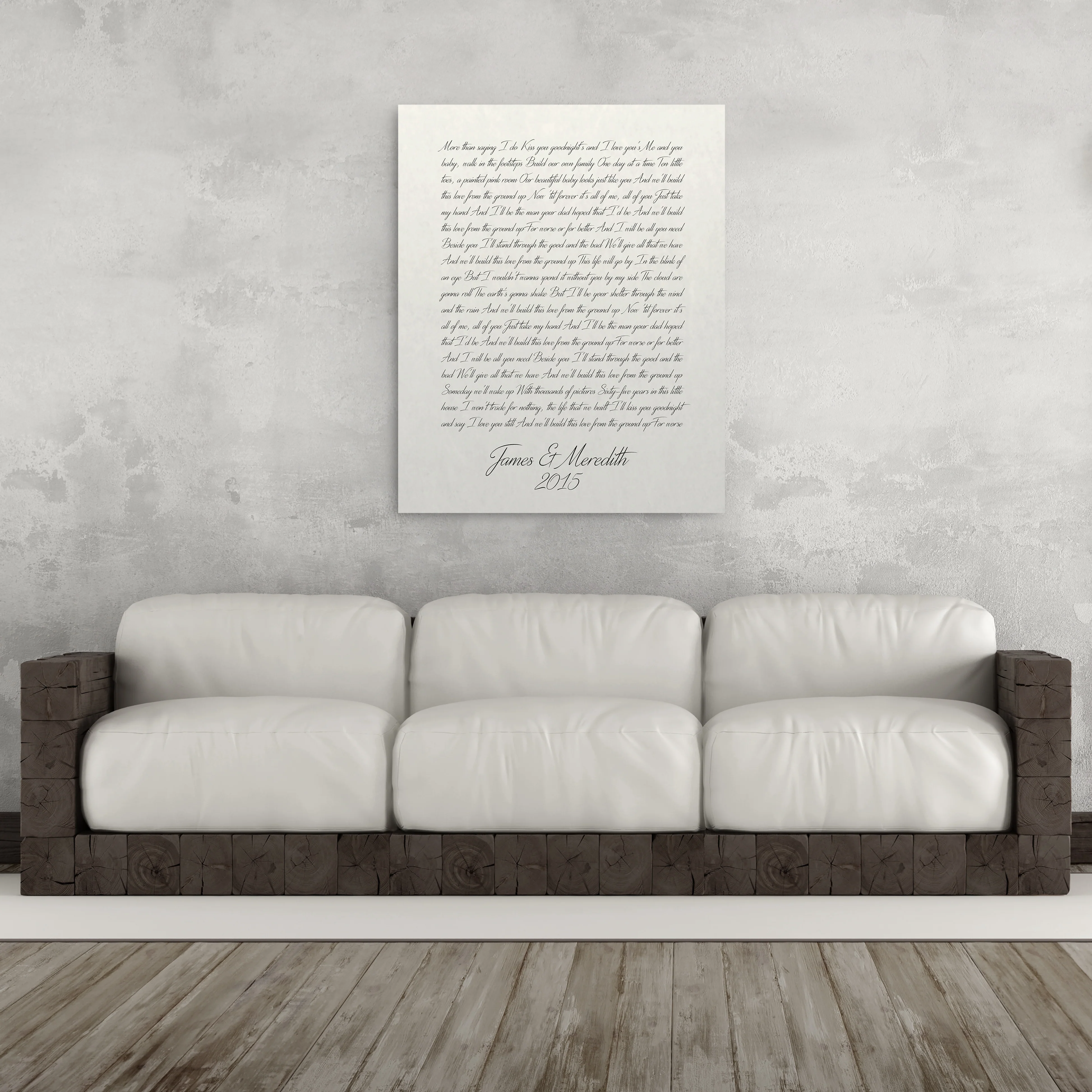 Personalized Vows And Name Canvas