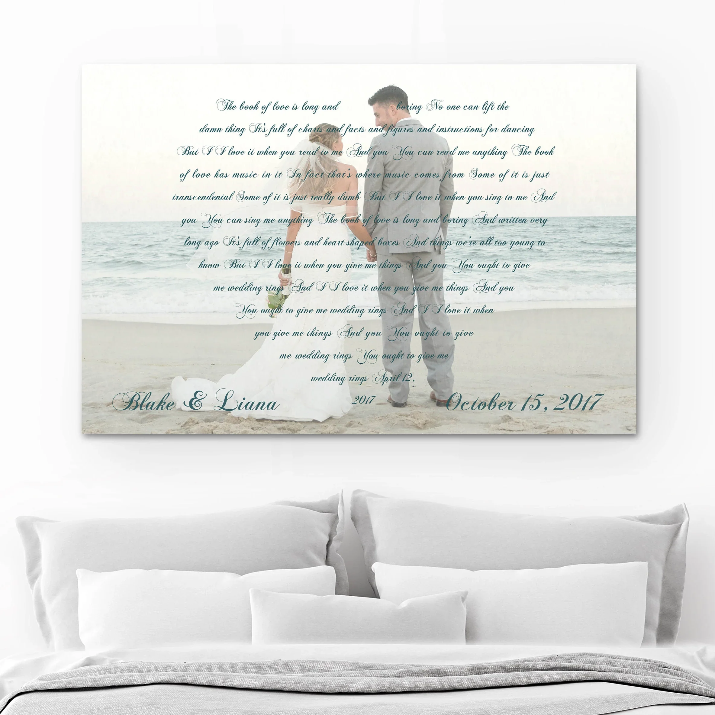 Heart Canvas - Song Lyrics On Canvas