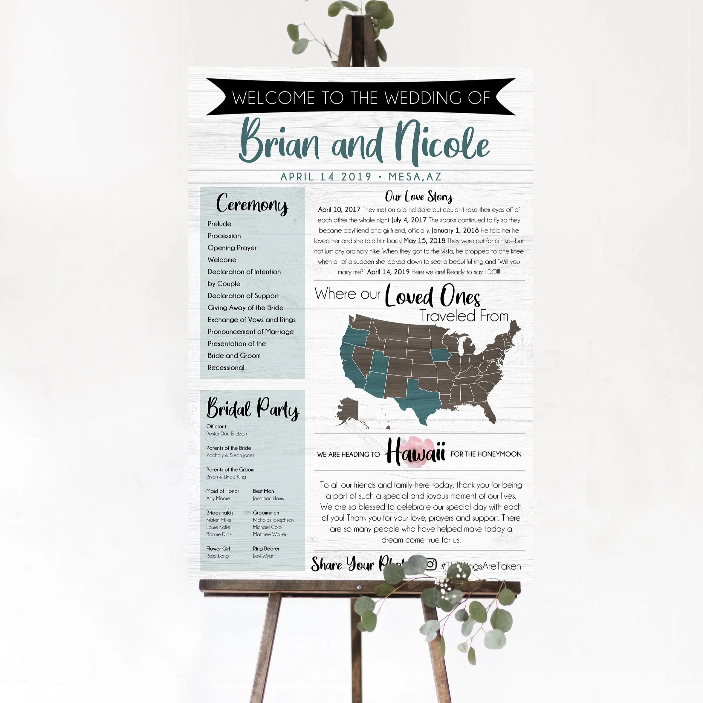 Infographic Wedding Sign