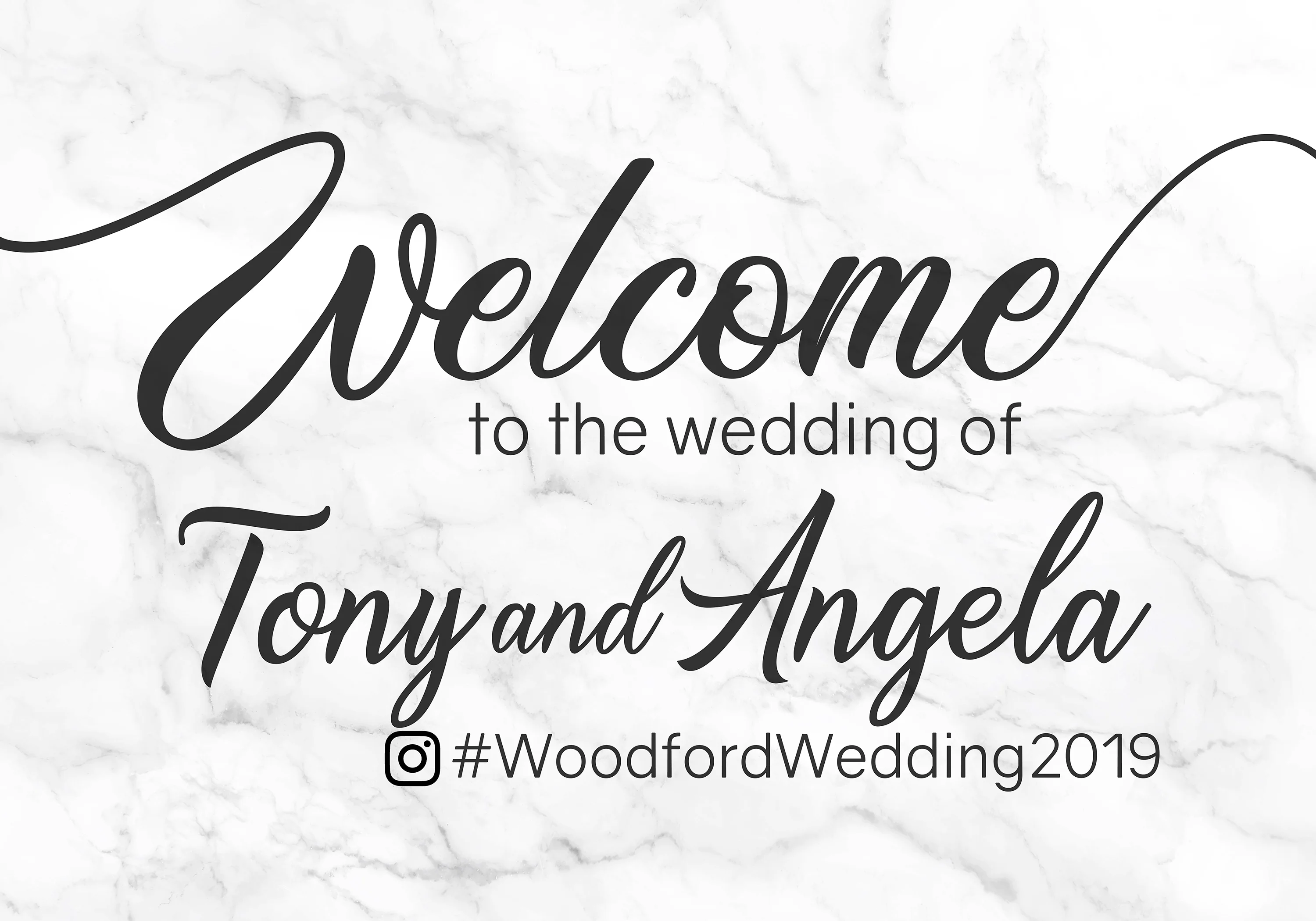 Wedding Welcome Sign - Marble Edition - Image 2