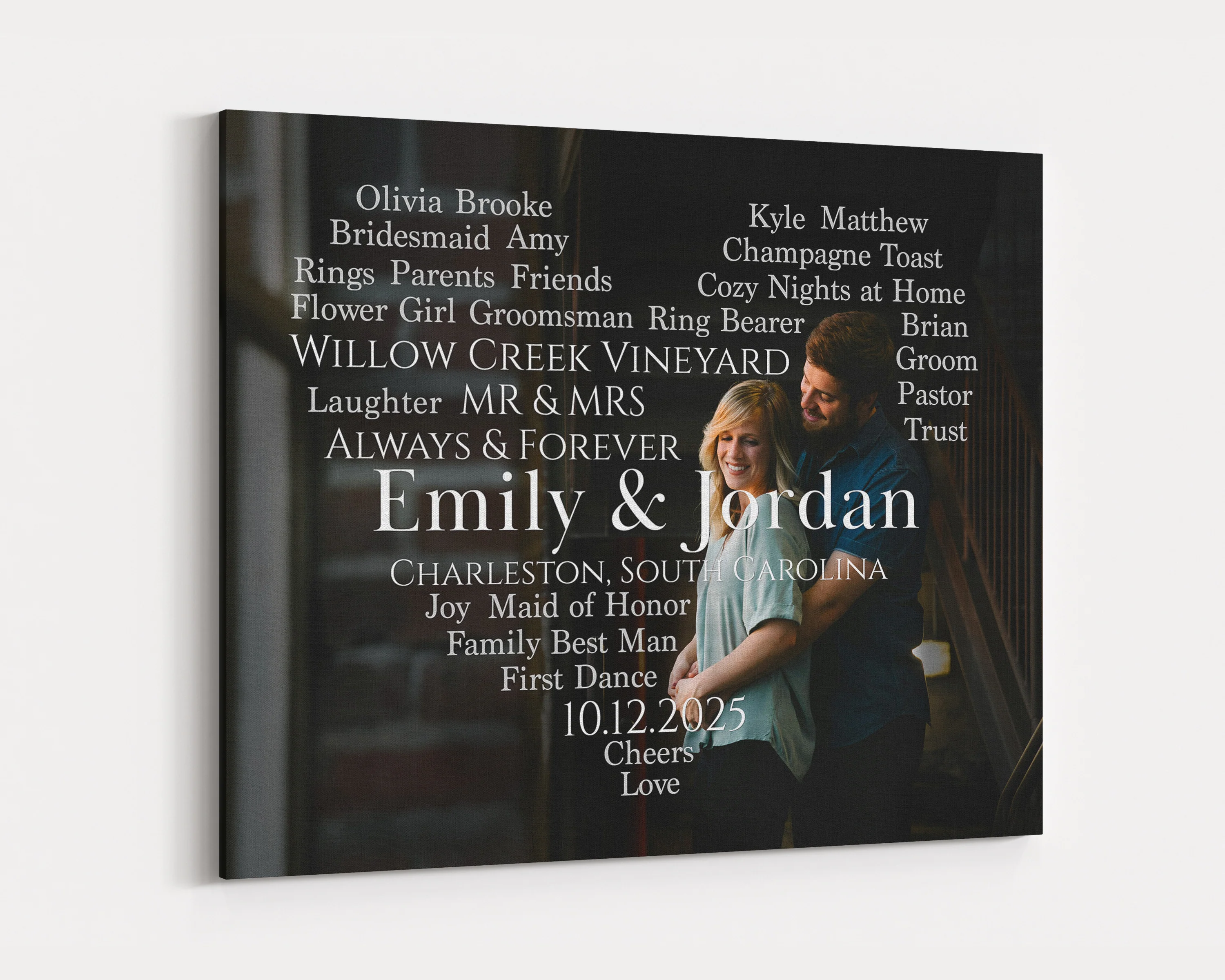 Custom Word Cloud Heart Photo: Personalized Photo Art