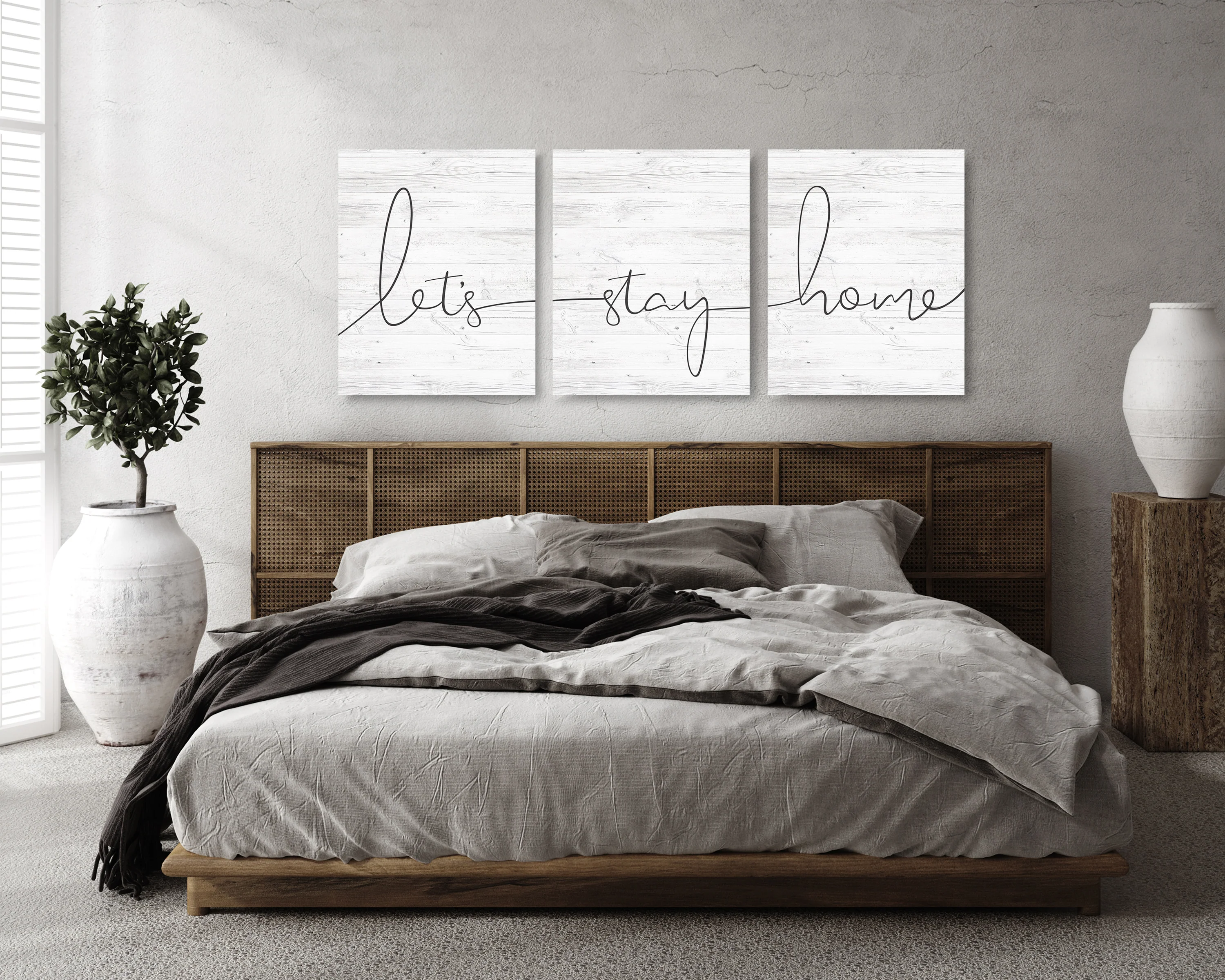 Let's Stay Home Canvas Set - Home Decor Wall Art