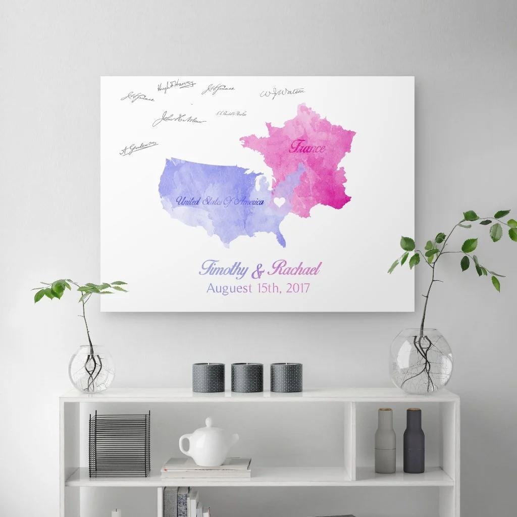 Wedding Guest Book Where We Are From